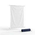 Transparente Fenster-Projektionsleinwand mit Saugnäpfen auf weißem Hintergrund
